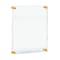 Azar Displays Floating Acrylic Wall Frame with Gold Stand Off Caps 105524-GLD - alternate 1